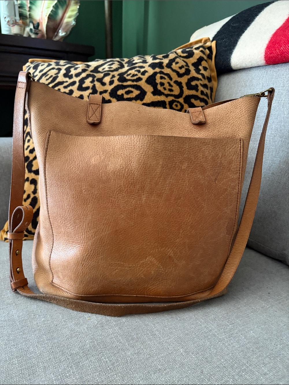 Madewell Transport Tote Brown Leather Shoulder Bag
